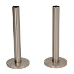 Silver Nickel 15mm X 130mm Pipe Tails and Decoration Floor Plates (Pair) 