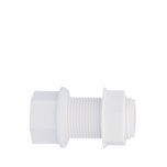 Davant 21.5mm White Solvent Overflow Straight Tank Connector