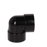 Davant 32mm Black Solvent Waste 90 Degree Knuckle Bend