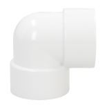 Davant 50mm White Solvent Waste 90 Degree Knuckle Bend