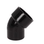 Davant 40mm Black Solvent Waste 45 Degree Spigot Bend