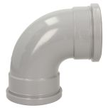Davant 110mm Ring Seal Light Grey Soil 92 Degree Double Socket Bend