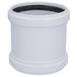 Davant 110mm Ring Seal White Soil Double Socket Slip Coupler 