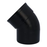 Davant 110mm Solvent Weld Black Soil 135 Degree Single Socket Bend 