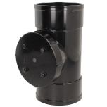 Davant 110mm Solvent Weld Black Soil Double Socket Access Pipe 