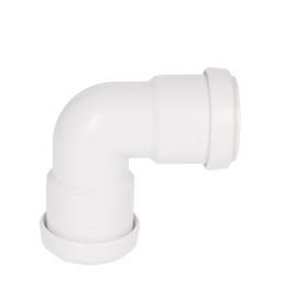 Davant 32mm White Push-Fit Waste 90 Degree Knuckle Bend