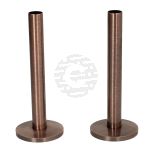Antique Copper 15 mm X 130 mm Pipe Tails and Decoration Floor Plates (Pair) 