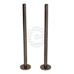 Black Nickel 15 mm X 300 mm Pipe Tails and Decoration Floor Plates (Pair)