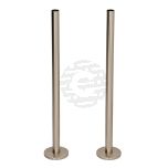 Silver Nickel 15 mm X 300 mm Pipe Tails and Decoration Floor Plates (Pair)