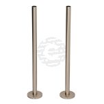 Silver Nickel 15mm X 300mm Pipe Tails and Decoration Floor Plates (Pair)